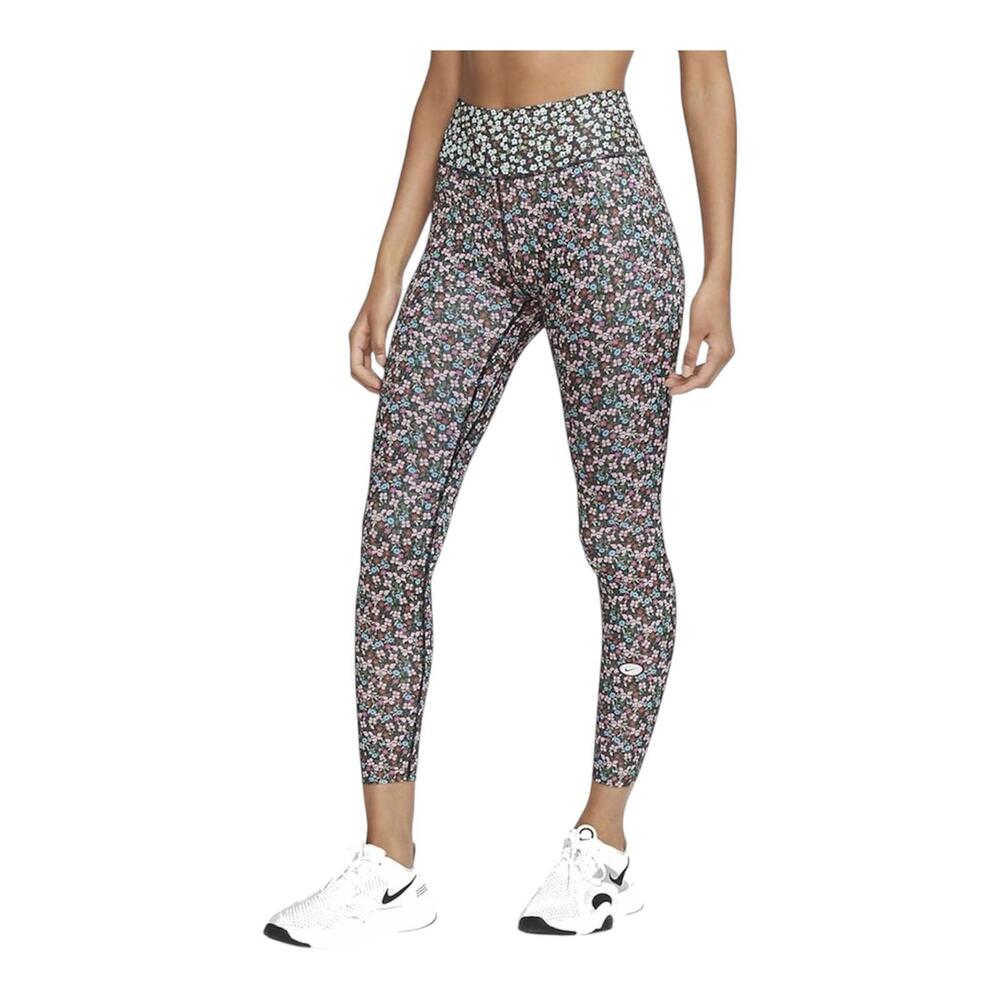 Nike One Floral Print High-Waisted Leggings Size S